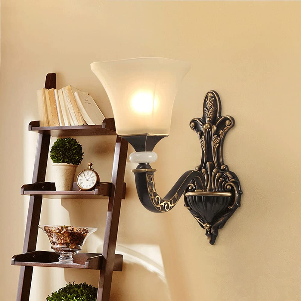 Lustre à tête, Abat-Jour en Forme de Fleur, Lampe Chevet, Ampoule vis Verre Jade, luminaires for Chambre Coucher, Salon, Installation, Couloir, escalier