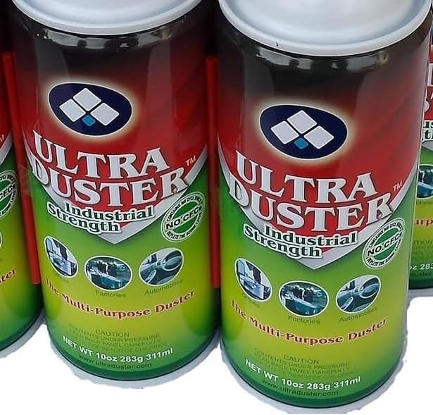 Ultra Duster Industrial Strength Compressed Air Duster Cleaner 10 oz., 12/Pack (UDS-10P12)
