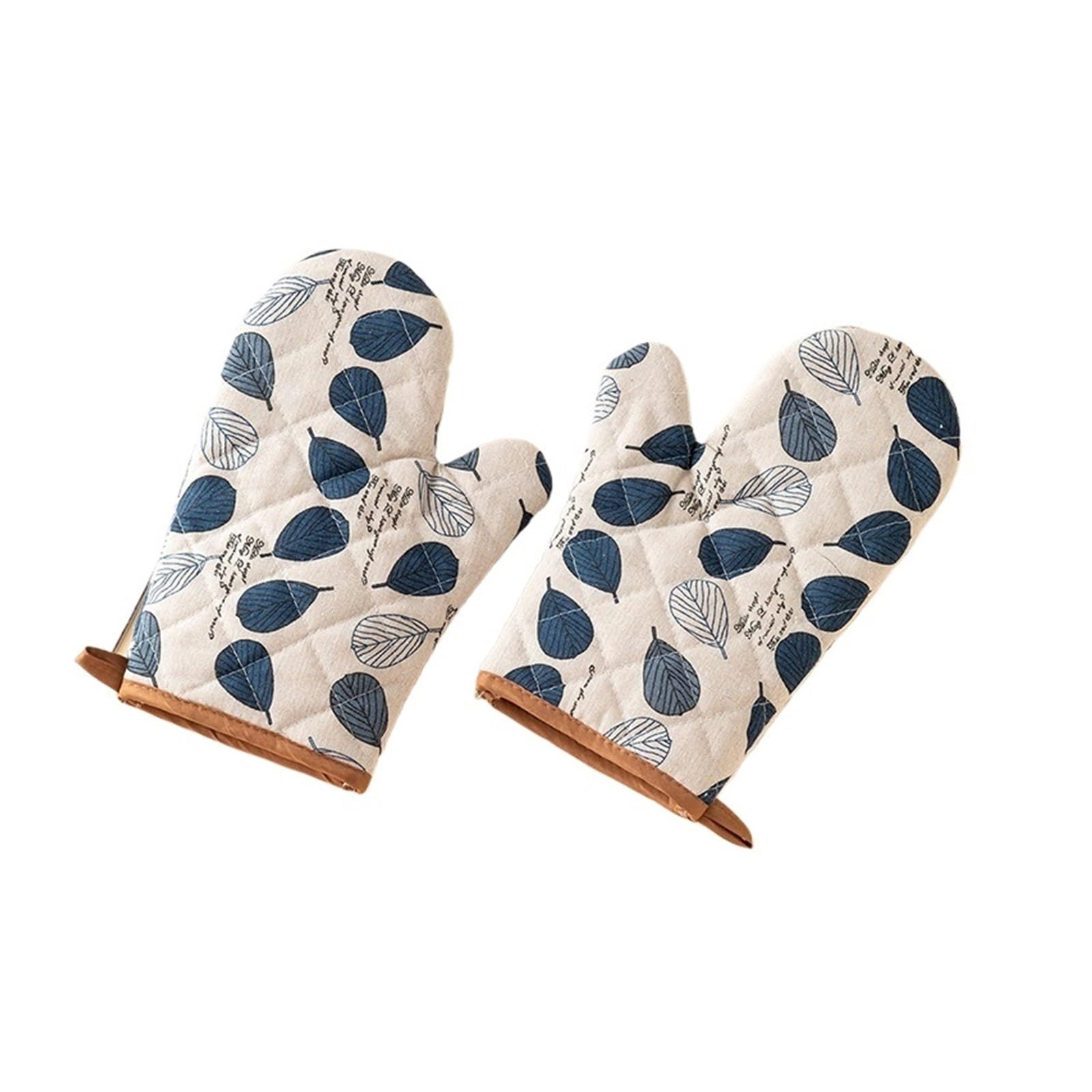 Oven Gloves 1pcs Thickened Oven Gloves Set Anti-scalding, Simple Cotton And Hemp, Microwave Glove, Baking, Cooking, Kitchen Tool(Style 05)