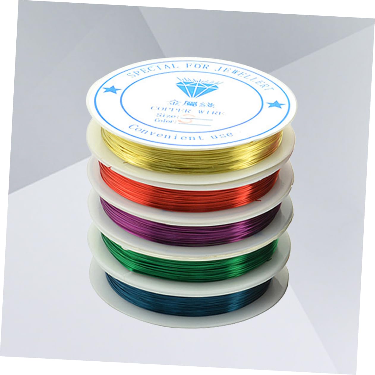 EXCEART 2 Set Di Filo Per Gioielli Artistici Da 0 5 Mm Di Filo Di Rame Flessibile Per Artigianato Per La Creazione Di Gioielli E Progetti Di Perline 5 * 2