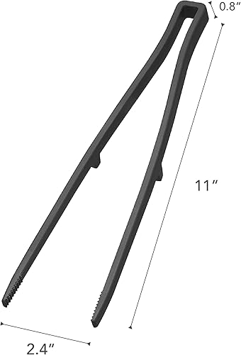 Miniatura 7 de Yamazaki Home Pinzas de cocina de silicona, silicona, sin necesidad de montaje, negro