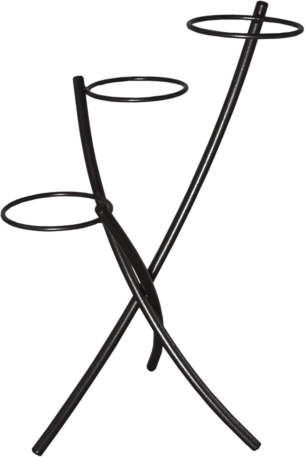 Plant Holder Round Tube 20 3 Pots Height 77 for Pot 20 cm Anthracite – Made in France