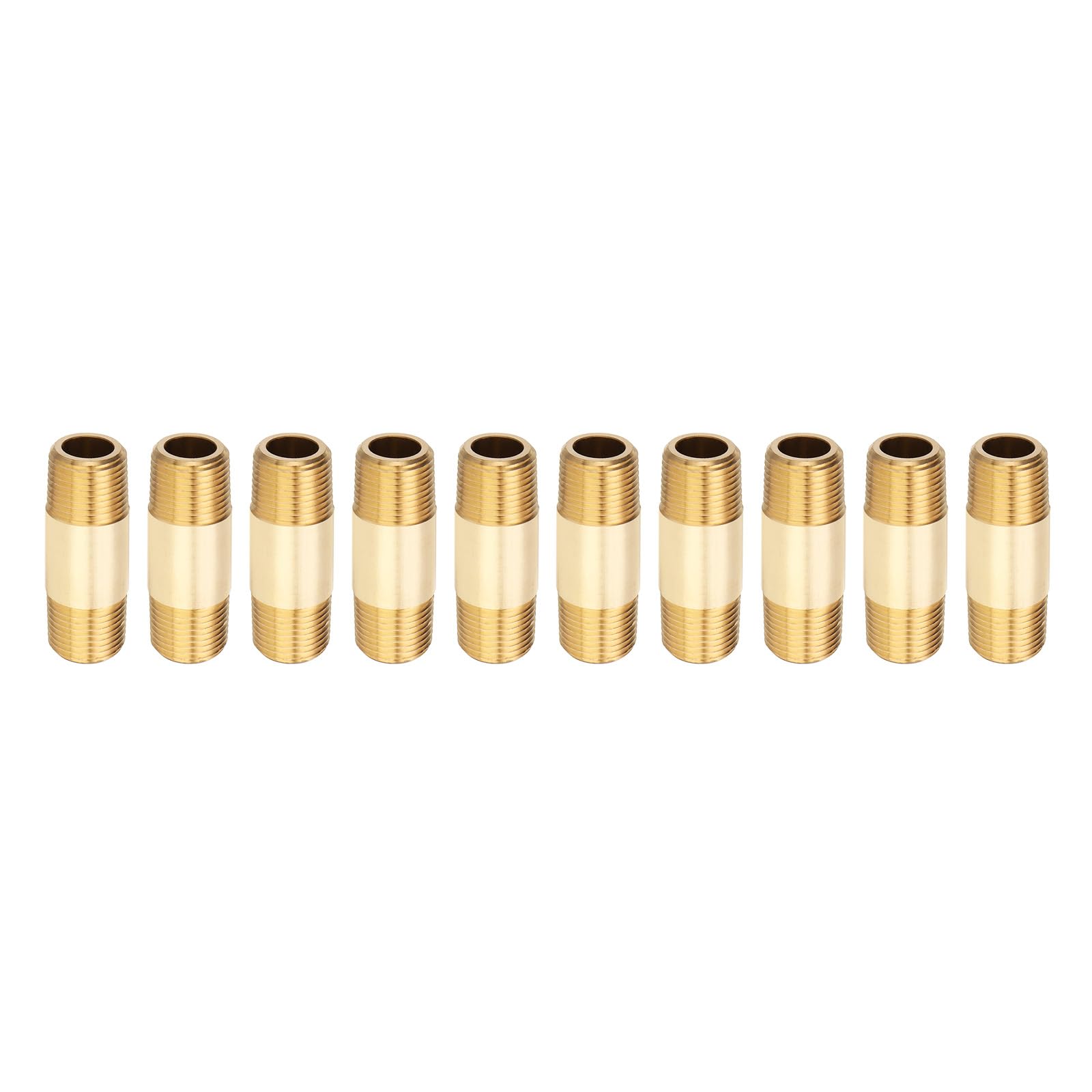 Raccord de tuyau en laiton 3/8 NPT prolongateur droit connecteur air eau gaz huile 10Pcs