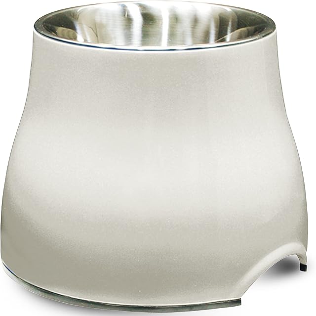 Dogit 2-in-1 Elevated Dish/Bowl, White/Cream, 900 ml Capacity