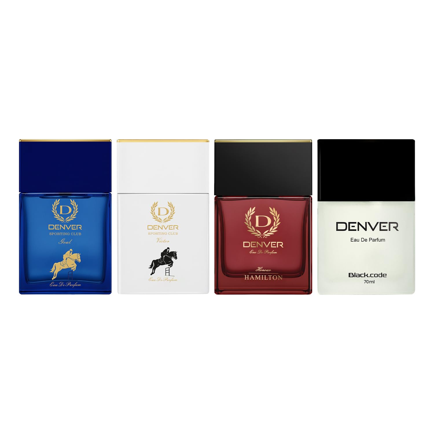 Denver Black Code, Honour, Goal & Victor Perfume - 70 ML Each, Pack of 4|Long Lasting Perfume For Men-image-5