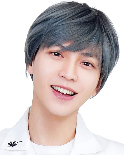 Amazon Co Jp Tefure メンズウィッグ ショート 自然 メンズ ウィッグ かつら 短髪 男子 韓国 韓国アイドル風 メッシュ グラデ 男性 女性 にも ウィッグネット 付 耐熱 ナチュラルショート Lafu ブラック ブルー Men 001 Bkbl ビューティー