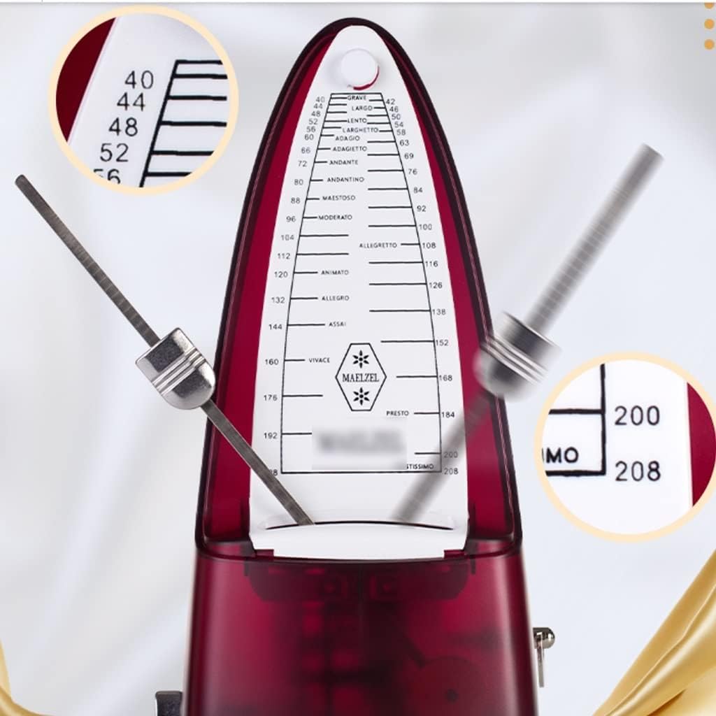 Mechanical Metronome Tower Type Metronome, for Violin Drums and Guitar with Accurate Timing (Color : A, Size : 9 * 20cm)
