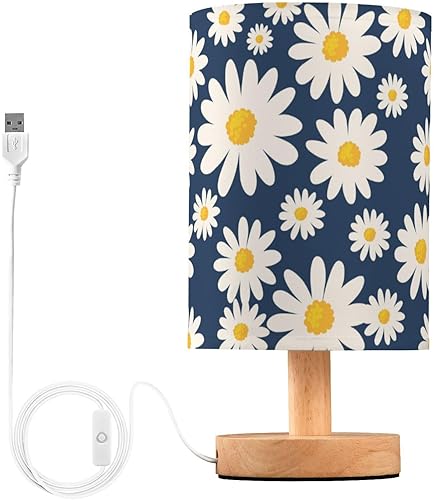 Desk Lamps Light Table Lamp Warm Light Daisy Dark Blue Flowers Night Lights for Boys Indoor lampara para mesa de Noche disponible en Yaxa Venezuela