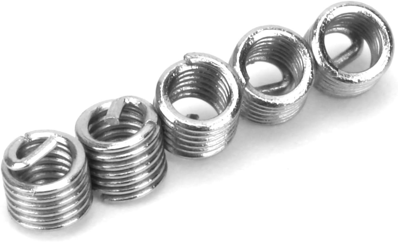 Screw Bushing Thread Repair Insert 20Pcs M1.6 X 0.35 Stainless Steel Threaded Sleeve for Metal Metric Kit(1D)