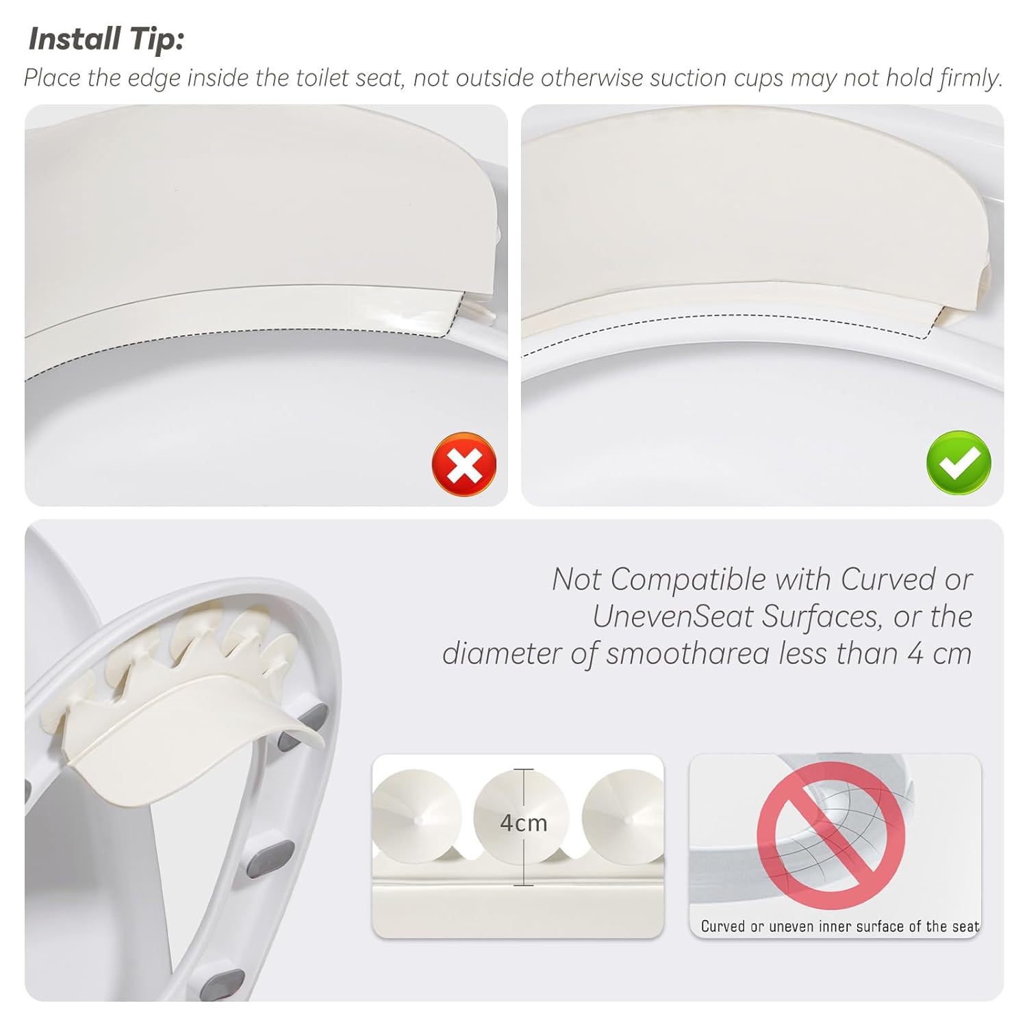 Adjustable Toilet Splash Guard for Men and Boys - Toilet Training，Large Urine Deflector with Edge Overflow Prevention, Easy to Install and Clean, Reusable Toilet Training Cover (7.1in×3.4in, count, 3)