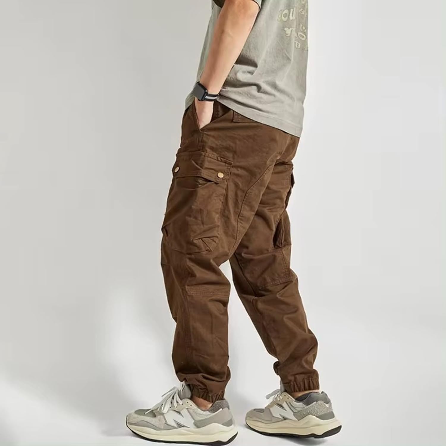 Multi-Pocket Overalls Men's Casual Loose High Street Leg Pants
