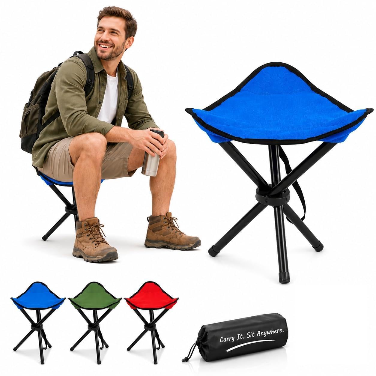NAMRA® Cloth Folding Camping Chair Portable Compact for Outdoor Travel Beach Picnic Hiking Backpacking Stool(1)-image-42