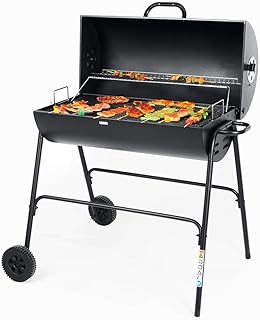 review zaizai Charcoal Outdoor Smoker BBQ Portable Garden Barbecue Grill with Premium Cover Heavy-Duty Stainless Steel Barbeque Camping Grills
