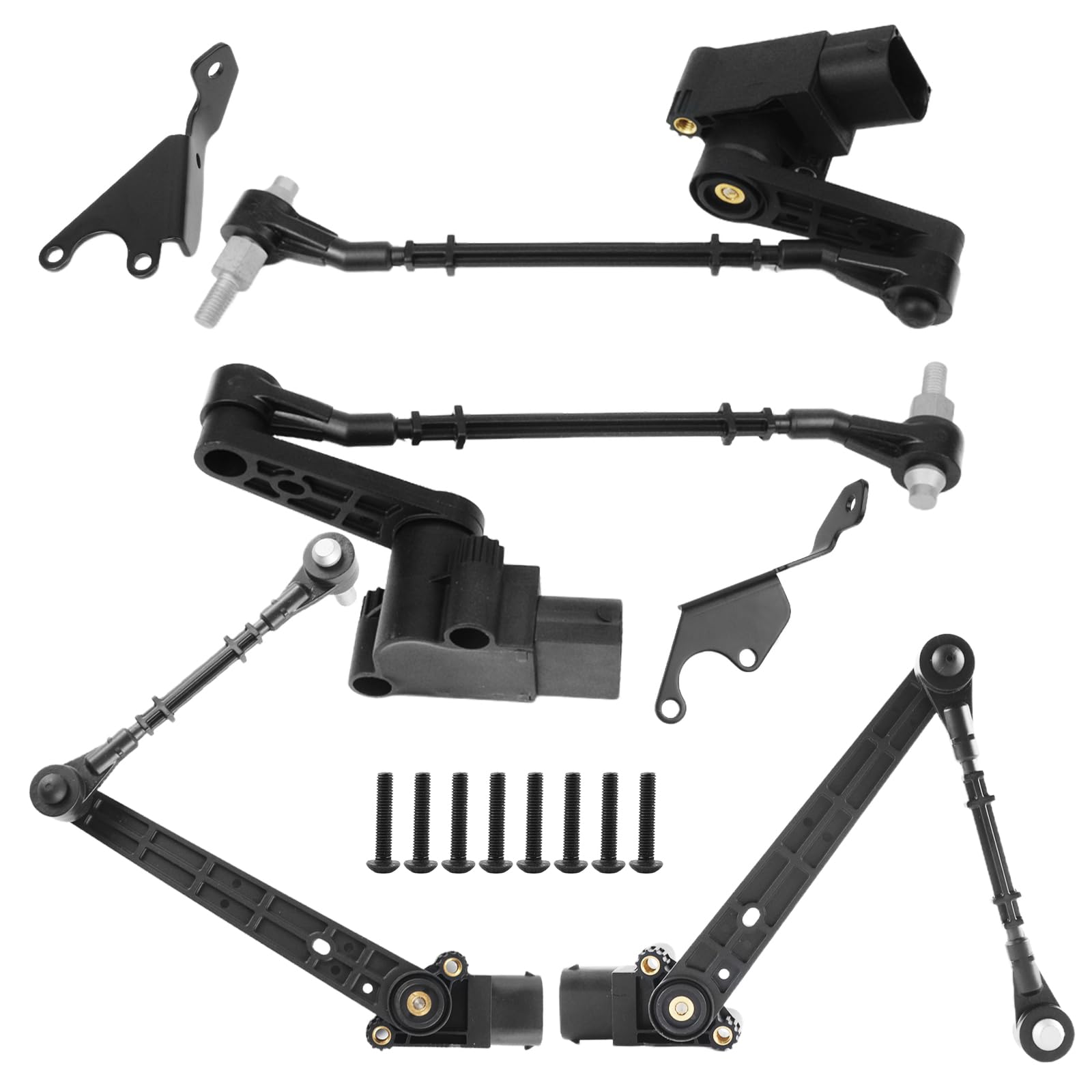 Height Sensor 4-Piece Set for Range Rover L322 2010-2012 3.6 TDV8,4.4 TDV8,L322 2002-2009 4.2L,4.4L Replacement# LR020626,LR020627,LR020628,LR020629