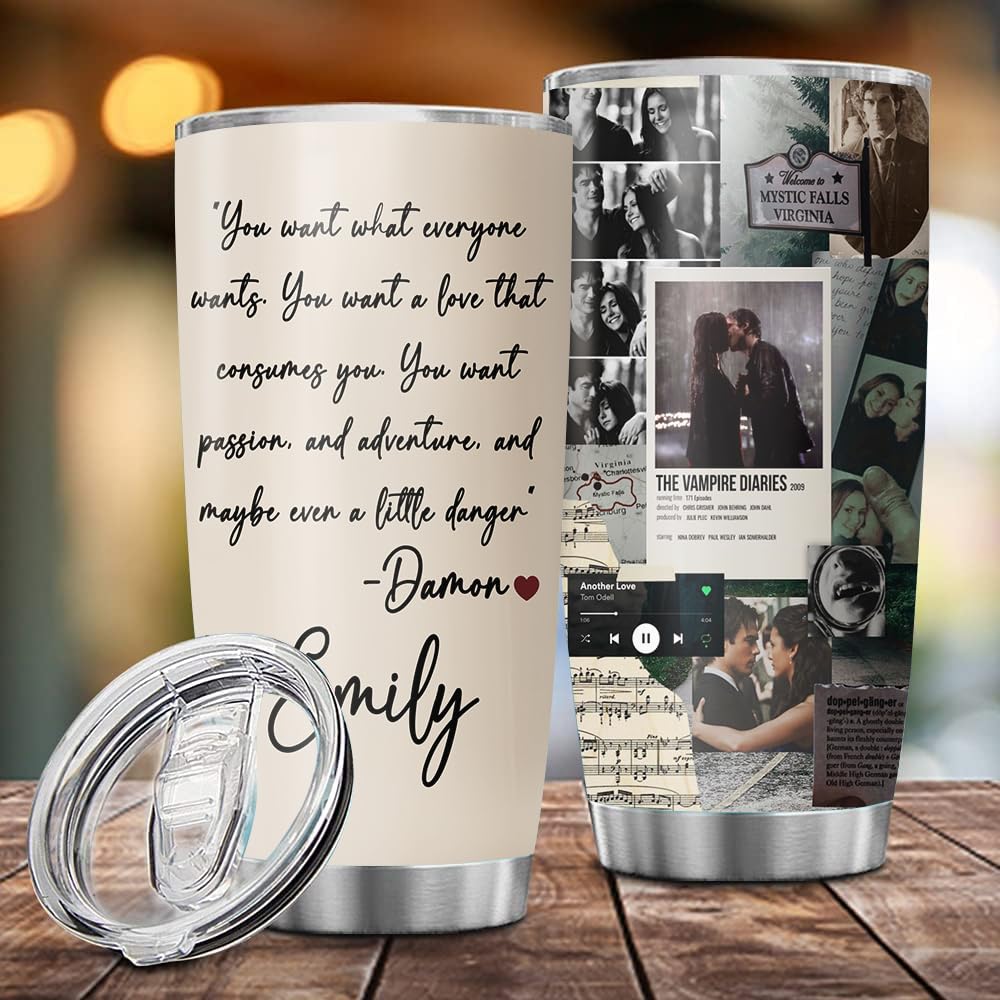 SANDJEST Personalized Photo Tumbler For Couple Picture