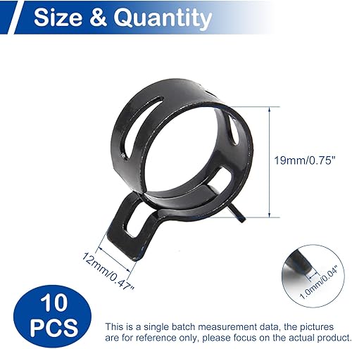 Miniatura 3 de MroMax Abrazaderas de manguera de banda de tensión constante de 0.75 pulgadas de diámetro interior, tipo banda de resorte de 0.748 in, abrazadera de
