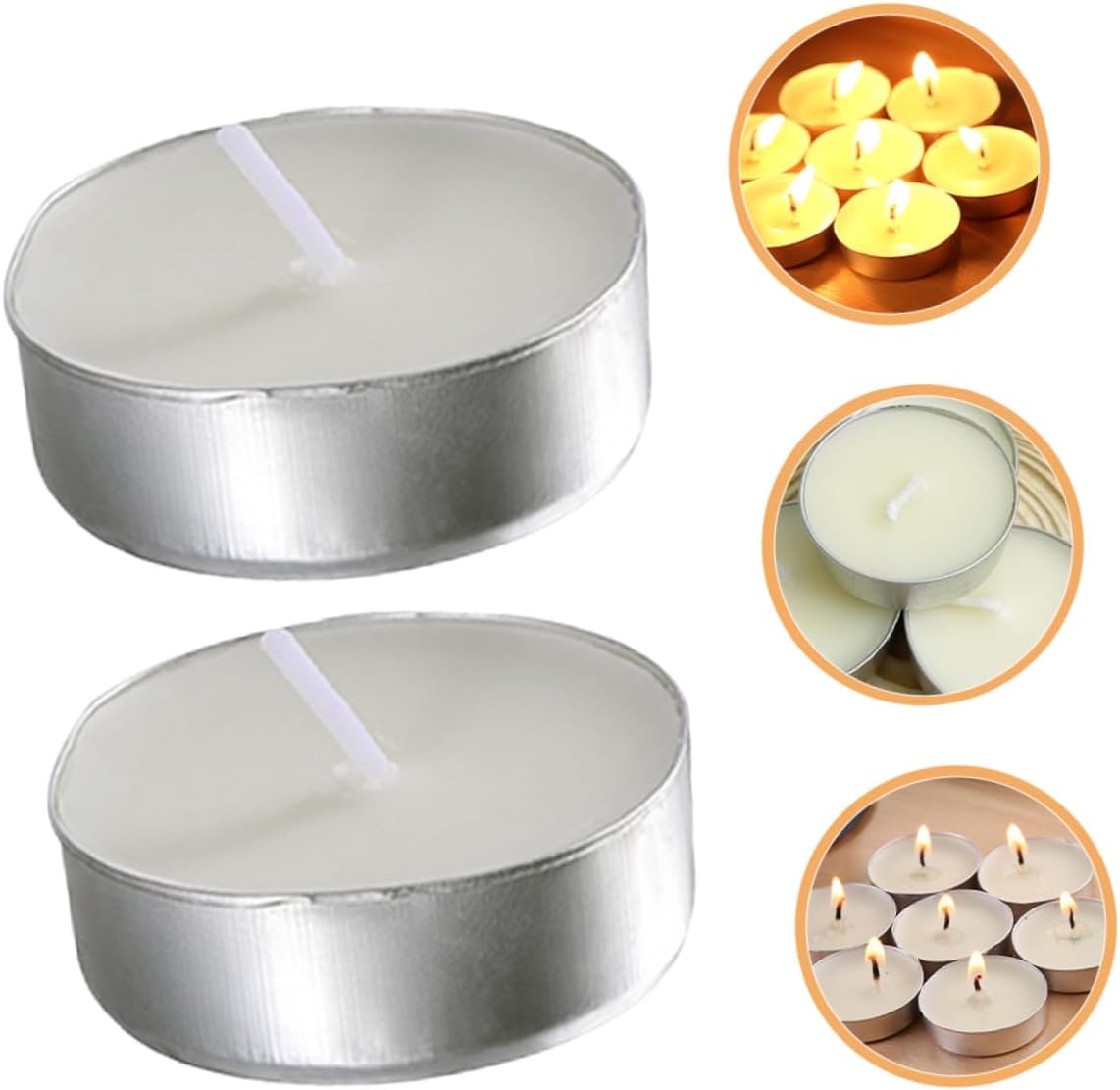 Candlelight Dinner 100pcs Round Tea Light Candles Wedding Small Tealight Candles