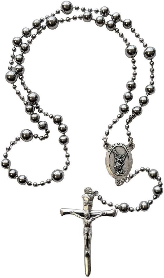 St. Michael Chaplet WWI Battle Beads combat style rosary - Handmade in Texas