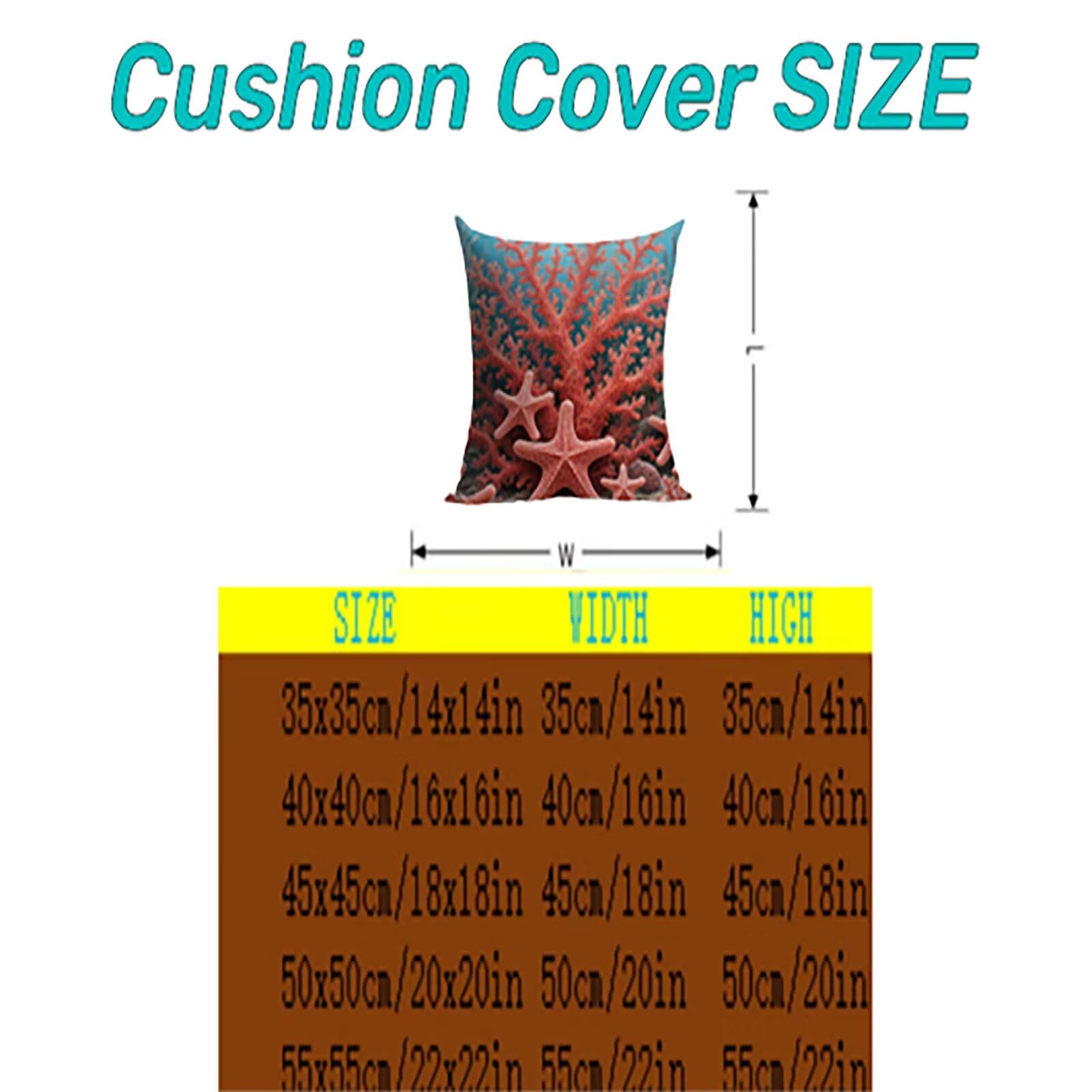 Kopfkissenbezug Coral Wasserdicht Outdoor 50x50cm Kissenbezug THDZ-2310