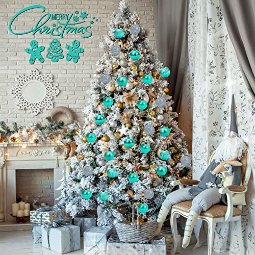 36 Pieces Christmas Ball Ornaments Christmas Decorations Tree Balls For Tree Ornaments Holiday Wedding Party Decoration Hooks 1.57 Inch (Ice Blue) #TOP6