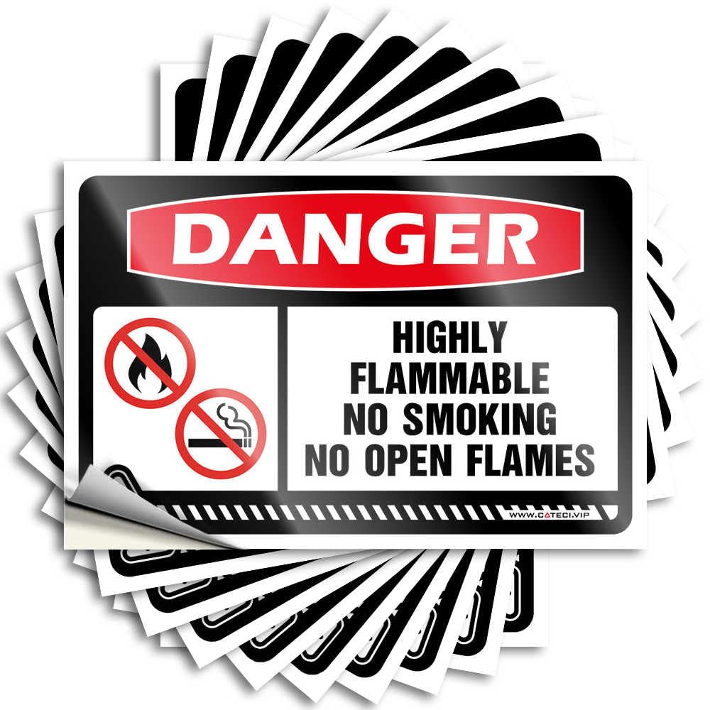 Fzfn Girls Colour Quote Funky Room Decor | Encouragement Helmet Danger Highly Flammable No Smoking No Open Flames For Autumn(12X18cm)