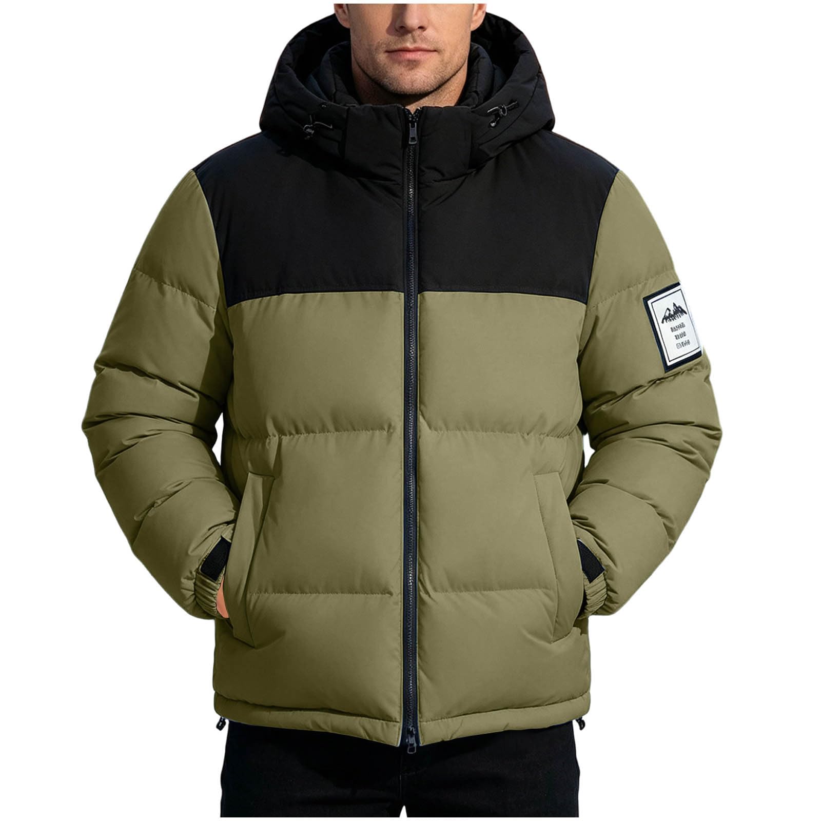 Winterjacke Herren Daunenjacke Wasserdicht Outdoorjacke Warme Windjacke