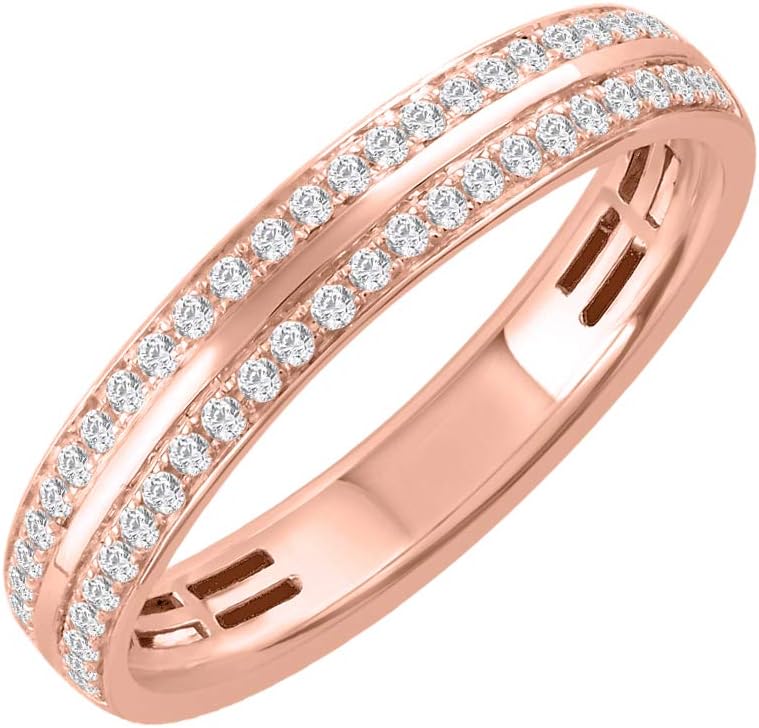 1/4 Carat Diamond Wedding Band Ring in 10K Gold