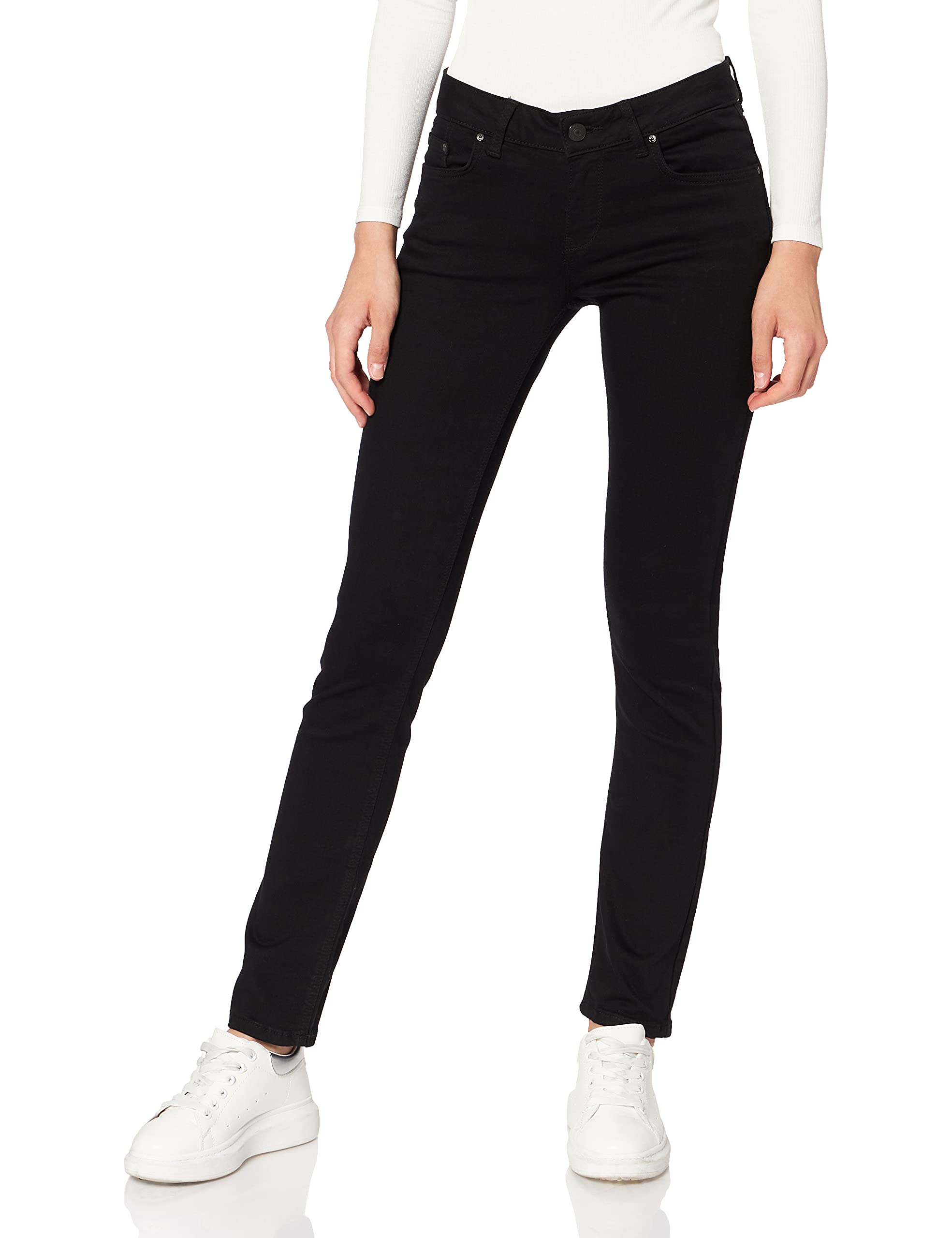Ltb Damen Jeans Aspen Y Slim Fit - Schwarz - Black Wash W24-W38 Stretch 65% Baumwolle
