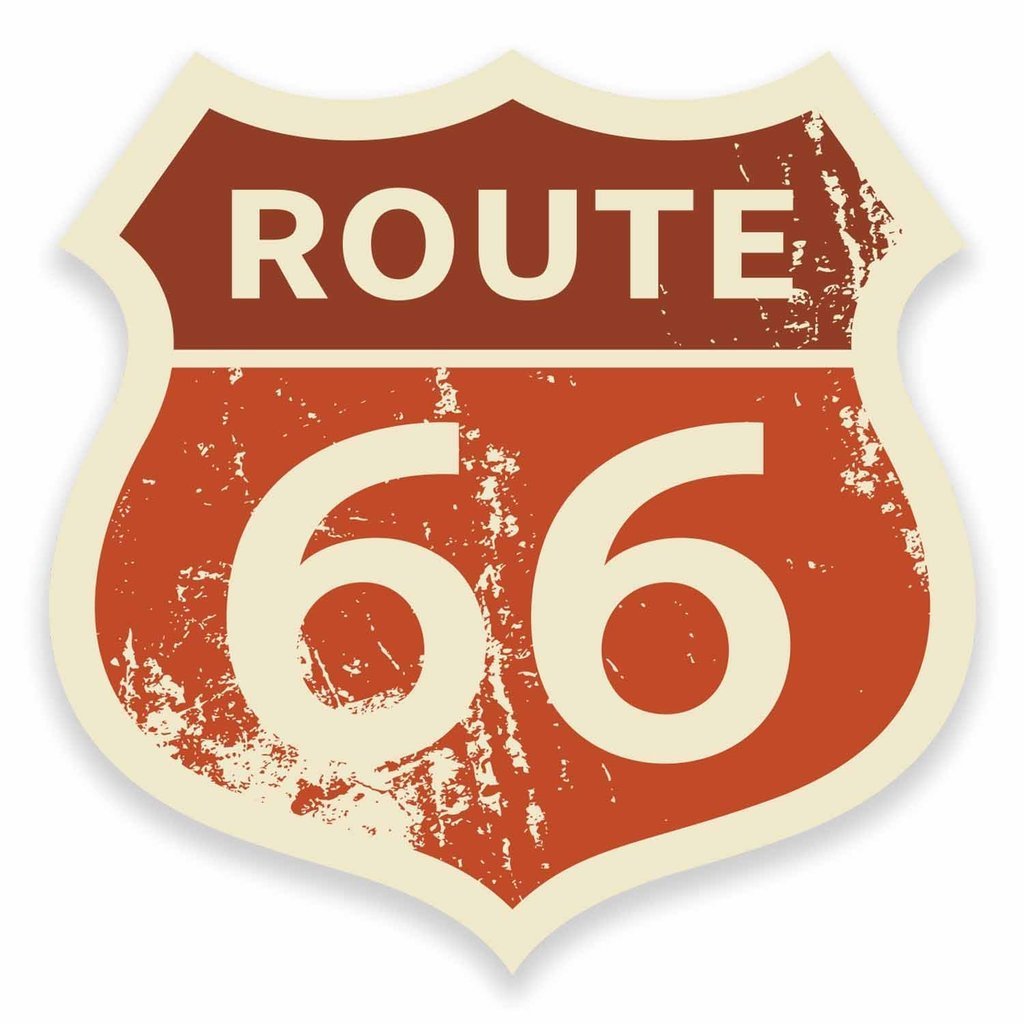 Destinationvinyl Multi 2 X 10Cm/100Mm Route 66 Vinyl Sticker Decal Laptop Car Travel Luggage Label Tag #9652
