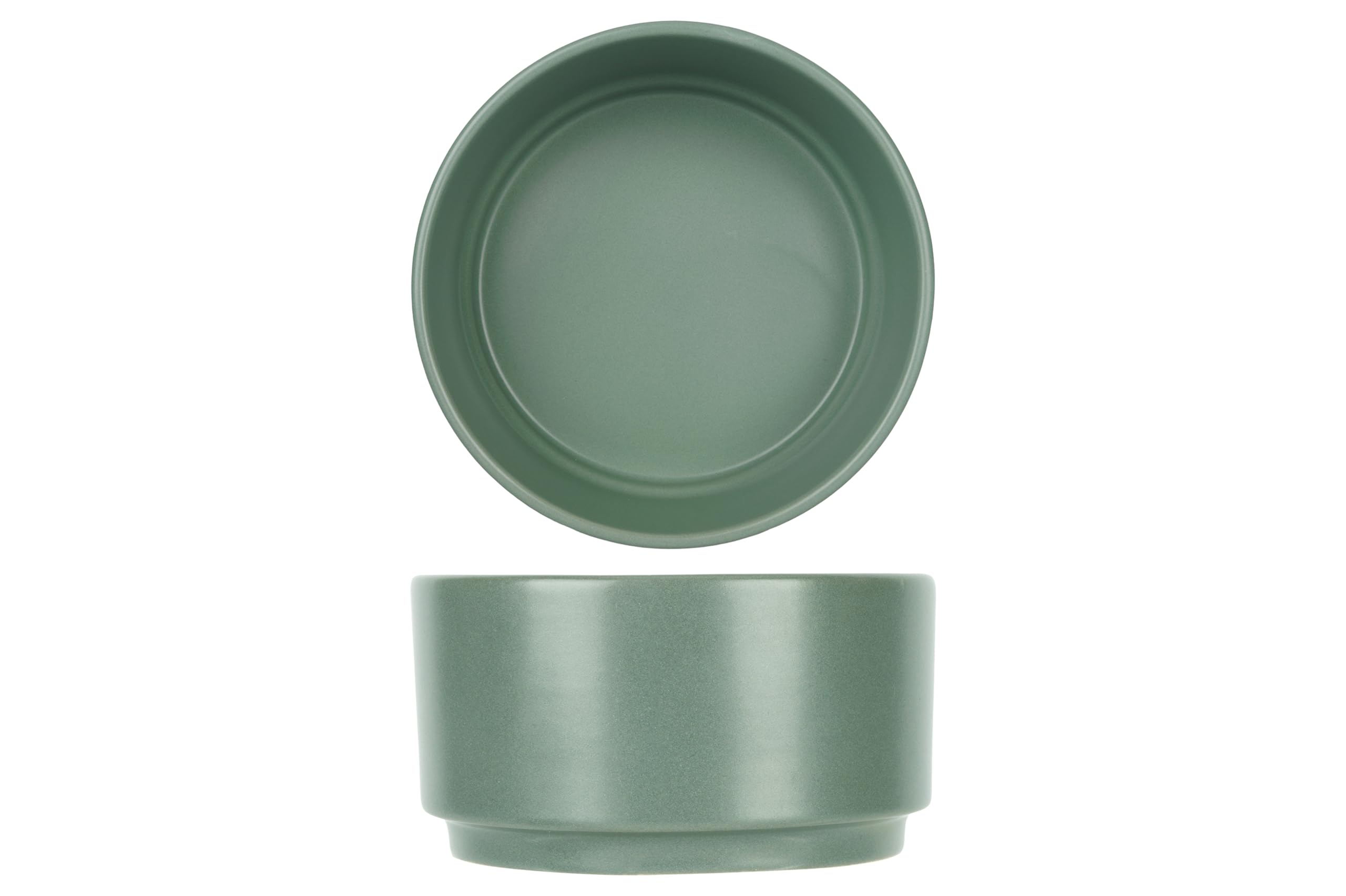 Cosy & Trendy Set of 6 Alto Stoneware Bowls, Green, D10 x h5.5 cm