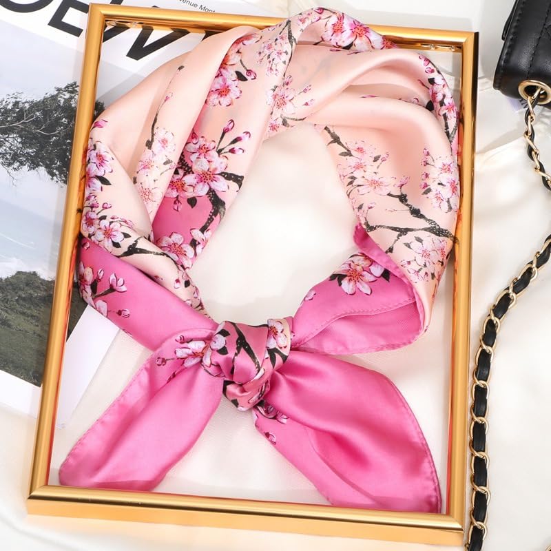 Chiffon Scarves Neck Scarf Cowboy Soft Smooth Satin Bandana Hair-Wraps Square 26 * 262