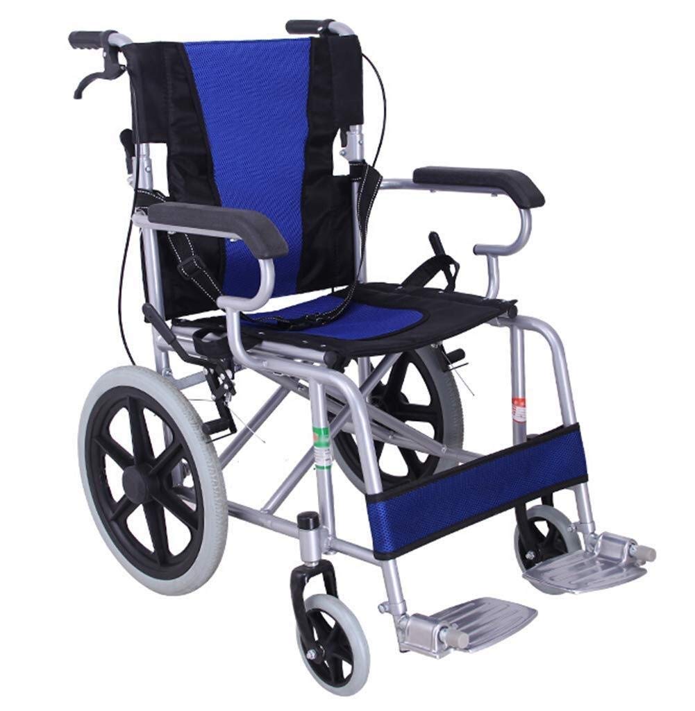 SXSLTSA Outdoor Comfortable Mobile Wheelchair Displacement Machine, Fold Light Seniors Disabled Push Manual Portable Scooter Trolley,Portable
