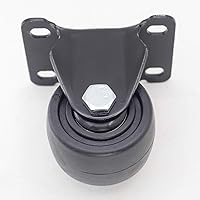 Vista 5 de Casoter Rueda superior de rueda de 2.5 pulgadas de ancho extra, ruedas rígidas de polipropileno negro, diseño de centro de gravedad baja, sin