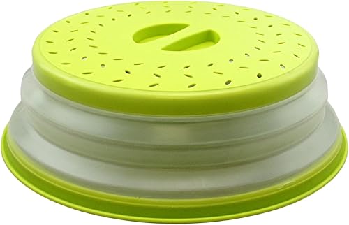 Miniatura 1 de Cubierta protectora de salpicaduras de microondas plegable 2 en 1 de Dependable Industries y colador de lavado de verduras lo último en esencial
