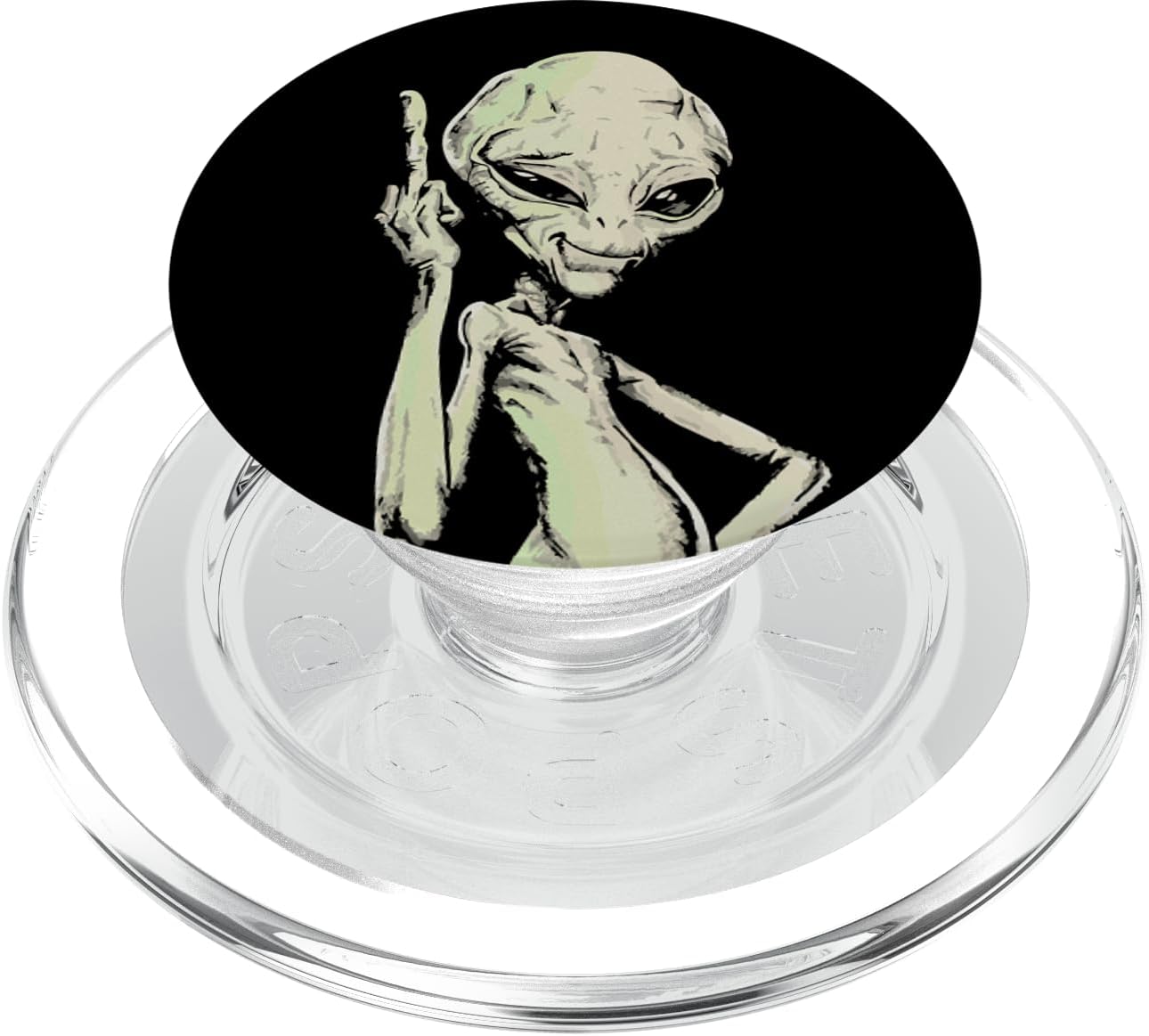Alien Middle Finger Adult Humor Funny Novelty Gifts PopSockets PopGrip for MagSafe