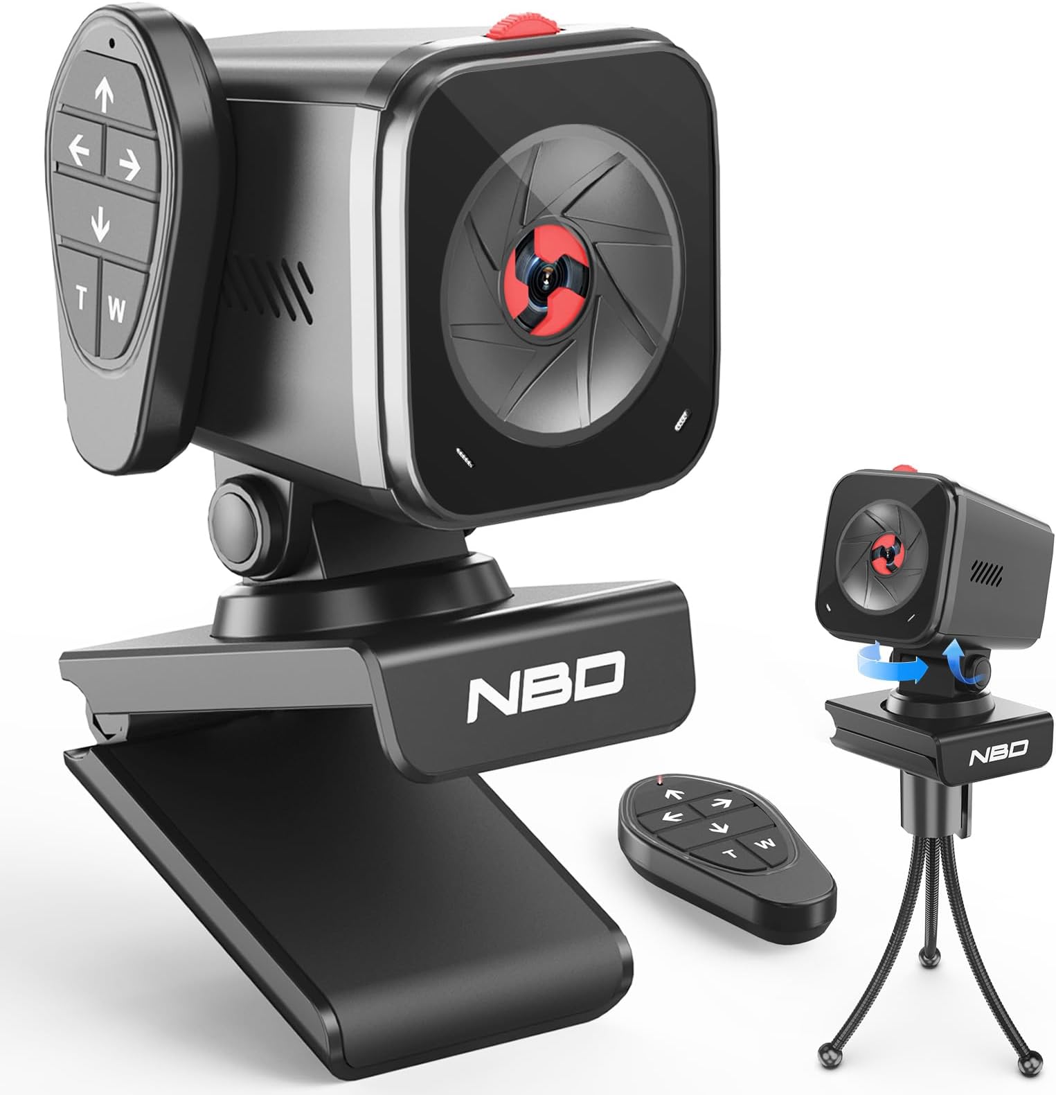 NBD 1080P FHD Webcam with Privacy Cover & Mounts - Plug and Play USB Camera for Desktop & Laptop Conference, Zoom