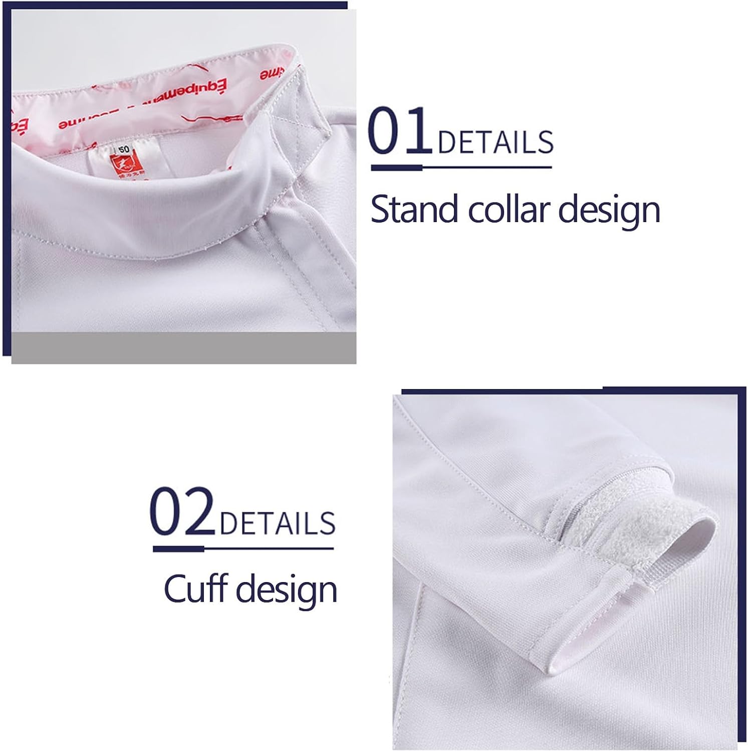 350N Fencing Jacket, Fencing Gear Unisex, Foil/Epee/Saber Fencing Clothing, Fencing Uniform Right Hand(54#)