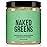 NAKED Super Greens Powder Organic Greens Supplement - Only 10 Premium Ingredients - Vegan, Non-GMO, Prebiotic and Probiotic - 35 Servings