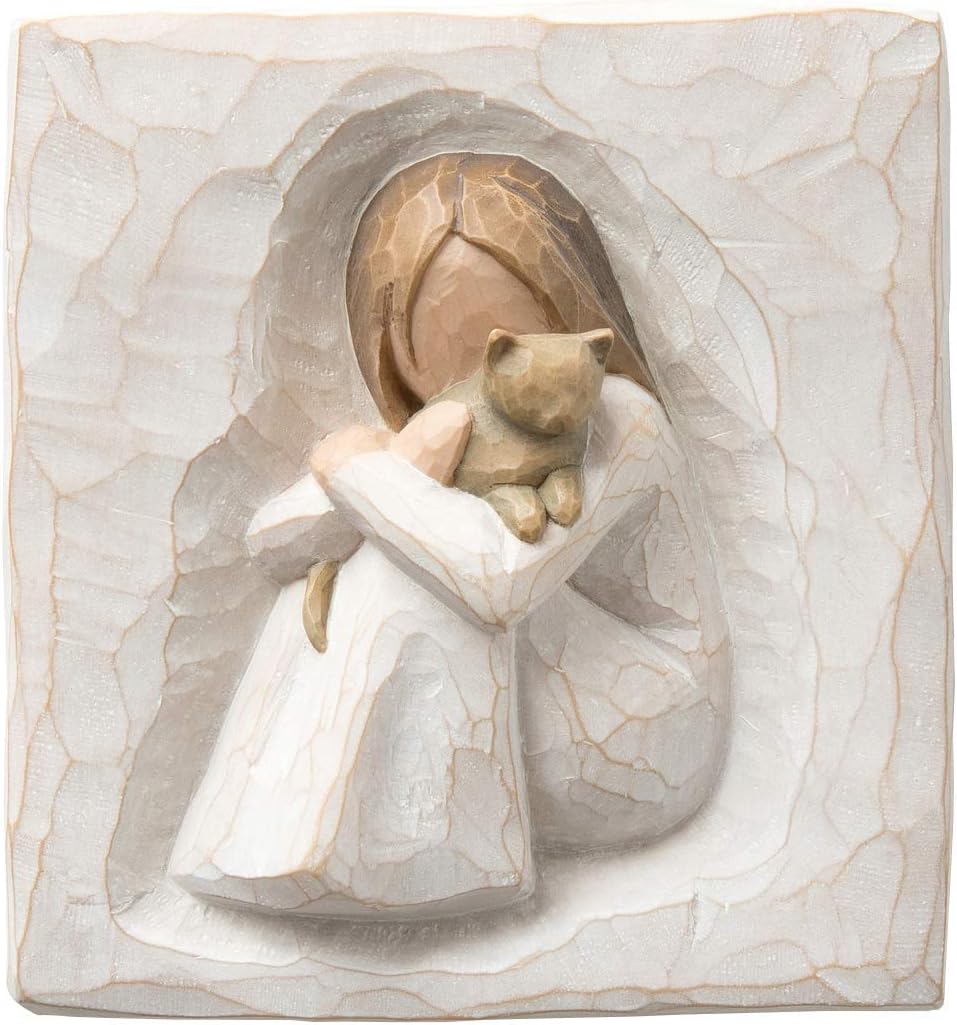 Comfort Plaque, sculpted hand-painted bas relief