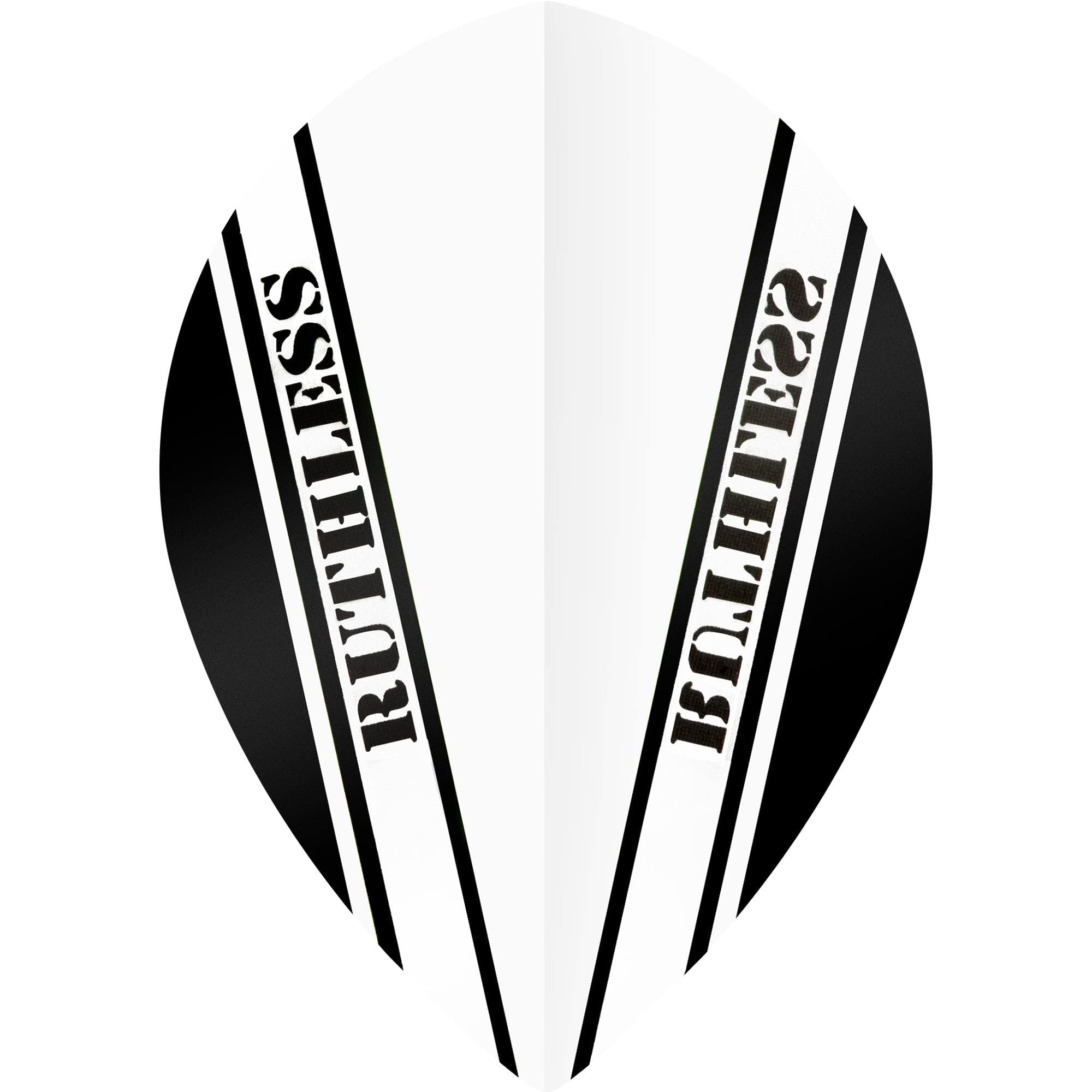 RUTHLESS RX V100 Pro Dart Flights | Extra Strong 100 Micron | Pear, White, 5 Sets of 3 Flights (5XF3503)