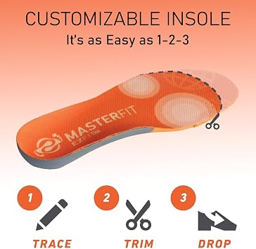 EZQF Universal Athletic Insoles, Men & Women, Regular Volume, S | AutoAdapt Technology, Trim-to-Fit Design, Cleat Compatibility, Shock Absorption, Odor and Moisture Control