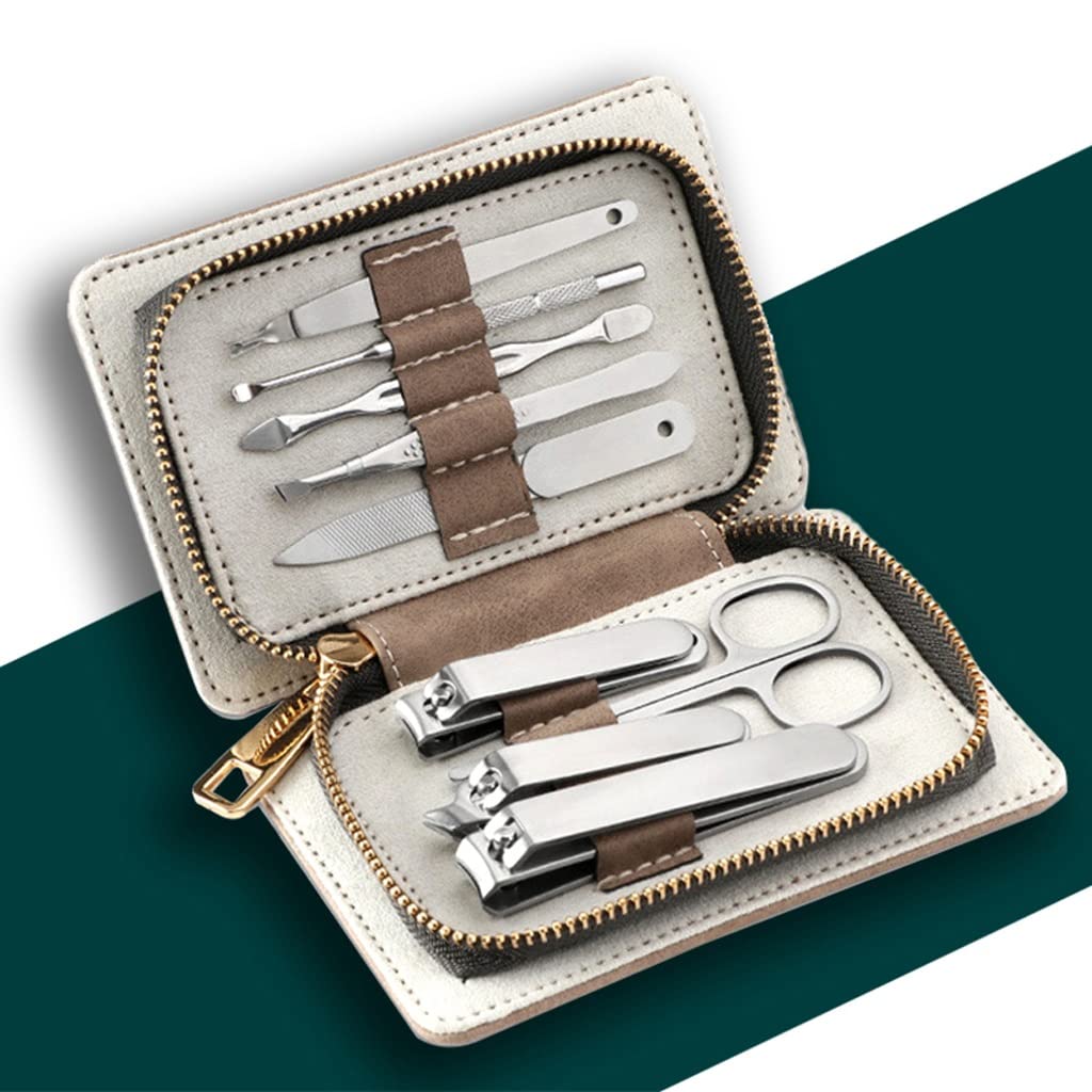 Set per Manicure e Pedicure, tagliaunghie, taglierina in Acciaio Inossidabile, Forbici e Lima.