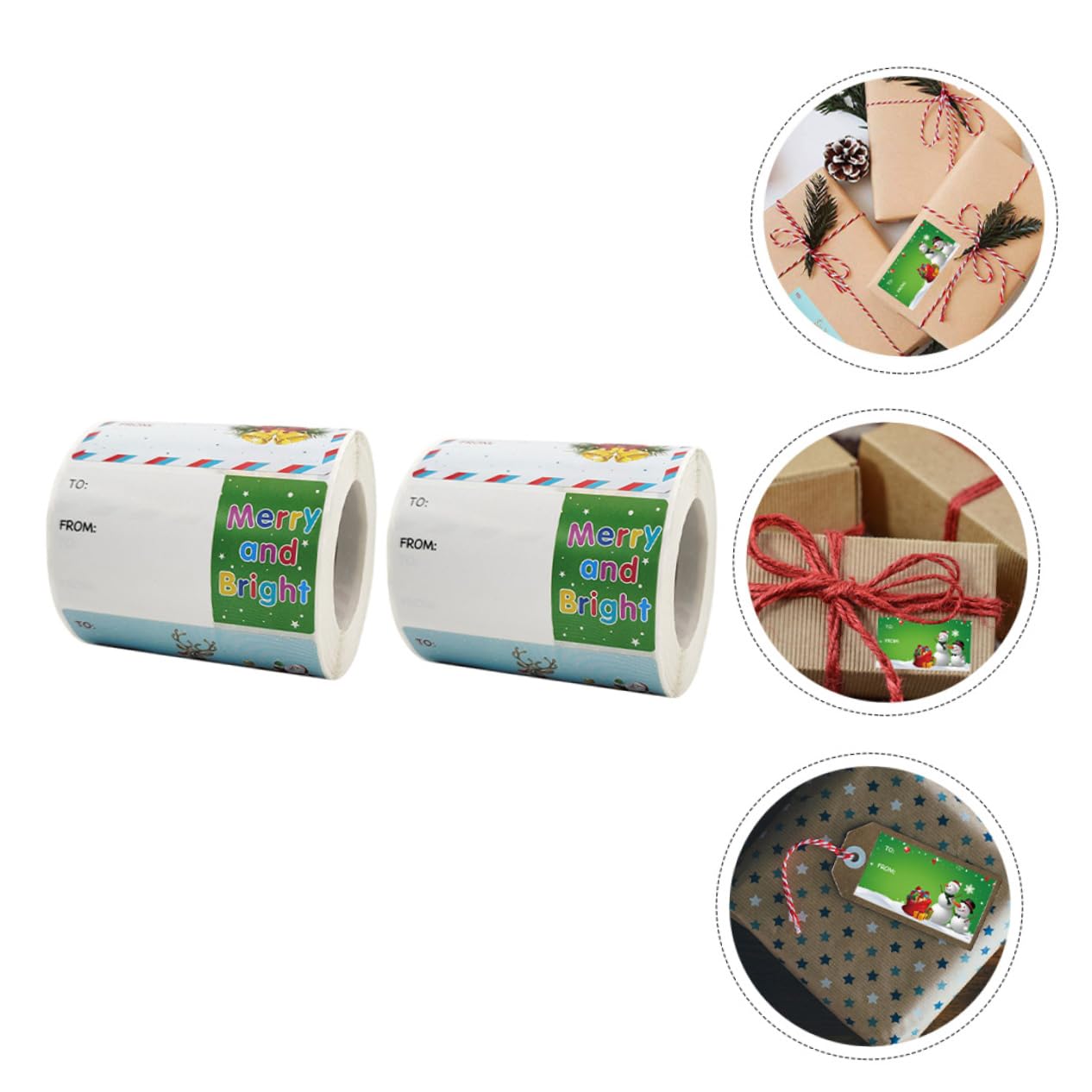 NUOBESTY 2 Set Adesivi Natalizi Adesivi Per Etichette Alimentari Etichette Adesive Decalcomanie Per e Natalizie Vacanza Adesivo Sigillante io 2 * 2