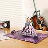Halbur Pop Up Card Singer, Pop-Up Card Birthday, 3D Birthday Card Gifts for World Tour Fans, Purple Fantasy Greeting Card for Friends, Colleagues and Family Who Love Music #2