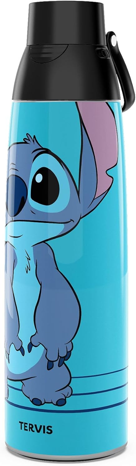 Tervis Venture Water Bottle Disney - Lilo & Stitch Supreme Triple Insulated Tumbler Travel Cup Keeps Drinks Cold & Hot, 36oz, Stainless Steel