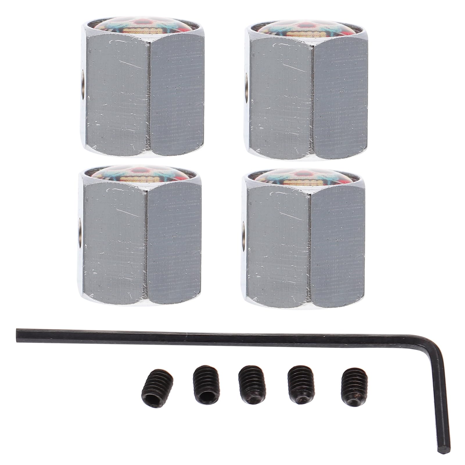 PLAFOPE Valve Stem Caps Tire Caps for Cars Bike Tyres Leakproof Easy to Install Black Universal Fitment Auto Accessories