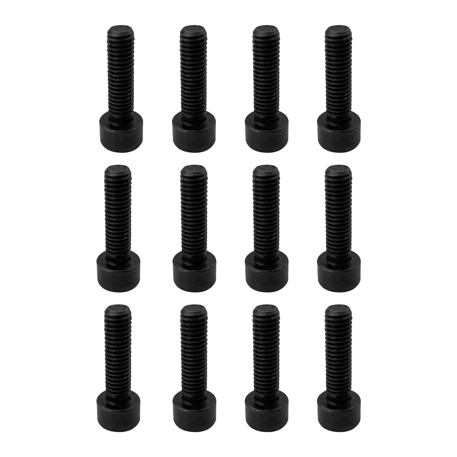 Tornillos de Vástago de Bicicleta M5x18mm para MTB, 12 Piezas con Arandelas (Negro)