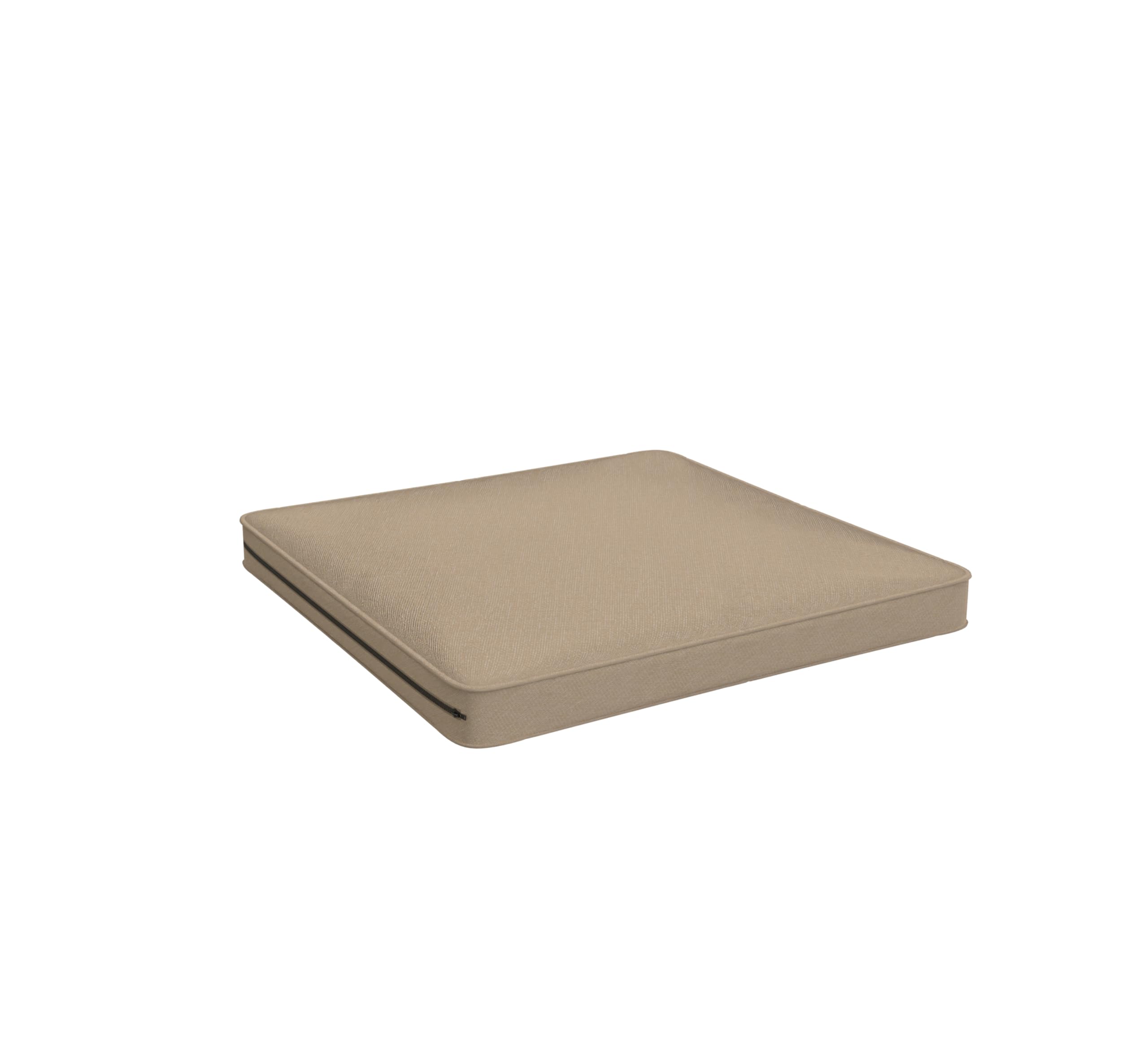 Coussin de jardin 50x50x5 cm beige pour chaise et mobilier extérieur