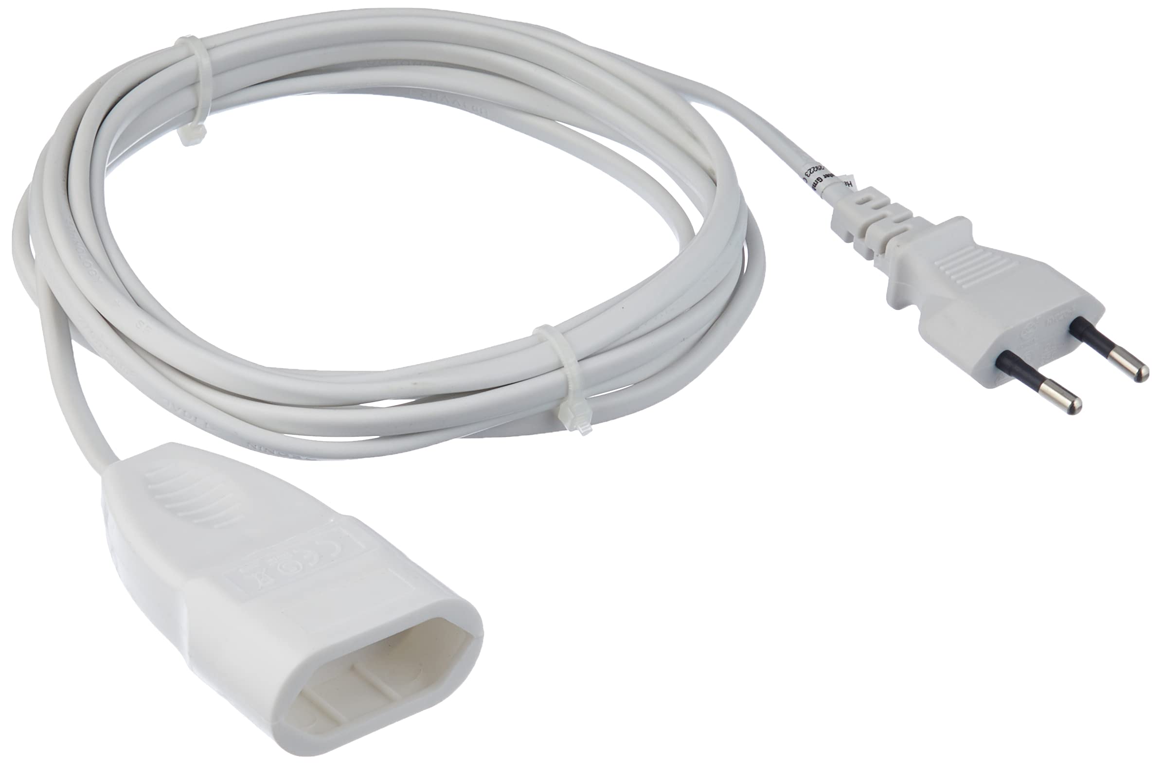 Meister Rallonge Euro - Câble 3 m - Blanc - Câble en plastique - IP20, blanc, 7431310