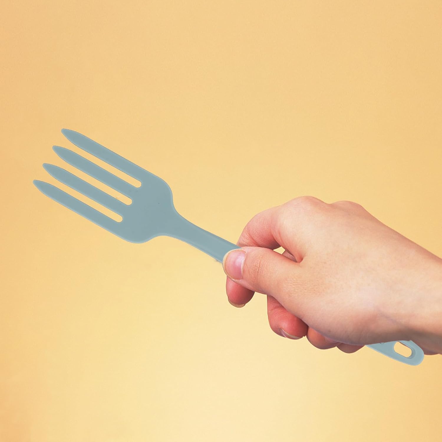 Silicone Kitchen Pasta Server Fork Non Stick Reusable Cooking Tool